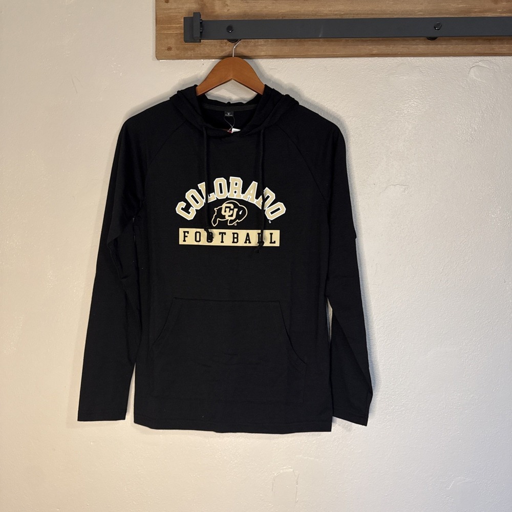 Colorado Buffaloes FOCO Hoodie Pullover Long Sleeve Shirt Men's Black Small‎ NWT